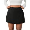 imageMakeMeChic Womens Mini Skirt with Shorts Aline Micro Skort Y2K Short SkirtPlus Black