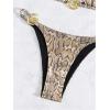 imageMakeMeChic Halter Bikini Sets for Women Sexy Micro Bikini Bathing Suit Two Piece Swimsuits 2025Animal Print