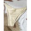 imageMakeMeChic Halter Bikini Sets for Women Sexy Micro Bikini Bathing Suit Two Piece Swimsuits 2025Beige Ring