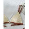 imageMakeMeChic Halter Bikini Sets for Women Sexy Micro Bikini Bathing Suit Two Piece Swimsuits 2025Beige Ring