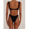 imageMakeMeChic Halter Bikini Sets for Women Sexy Micro Bikini Bathing Suit Two Piece Swimsuits 2025Black Metal