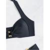 imageMakeMeChic Halter Bikini Sets for Women Sexy Micro Bikini Bathing Suit Two Piece Swimsuits 2025Black Metal Ring