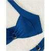 imageMakeMeChic Halter Bikini Sets for Women Sexy Micro Bikini Bathing Suit Two Piece Swimsuits 2025Dark Blue