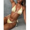 imageMakeMeChic Halter Bikini Sets for Women Sexy Micro Bikini Bathing Suit Two Piece Swimsuits 2025Multicolor