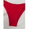 imageMakeMeChic Halter Bikini Sets for Women Sexy Micro Bikini Bathing Suit Two Piece Swimsuits 2025Red