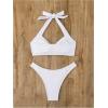 imageMakeMeChic Halter Bikini Sets for Women Sexy Micro Bikini Bathing Suit Two Piece Swimsuits 2025White