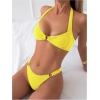imageMakeMeChic Halter Bikini Sets for Women Sexy Micro Bikini Bathing Suit Two Piece Swimsuits 2025Yellow