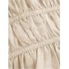 imageMakeMeChic Halter Tops for Women Going Out Tops Y2k Ruffle Cute Summer Backless TopBeige B