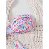imageMakeMeChic Womens 2 Piece Bandeau Swimsuit Floral Cut Out Bikini Set Strapless Bathing SuitsDitsy Floral Multi