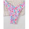 imageMakeMeChic Womens 2 Piece Bandeau Swimsuit Floral Cut Out Bikini Set Strapless Bathing SuitsDitsy Floral Multi
