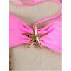 imageMakeMeChic Womens 2 Piece Bandeau Swimsuit Floral Cut Out Bikini Set Strapless Bathing SuitsPink