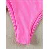 imageMakeMeChic Womens 2 Piece Bandeau Swimsuit Floral Cut Out Bikini Set Strapless Bathing SuitsPink