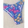 imageMakeMeChic Womens 2 Piece Bandeau Swimsuit Floral Cut Out Bikini Set Strapless Bathing SuitsRandom Floral