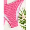 imageMakeMeChic Womens 3 Piece Bathing Suits Halter Ring Bikini Set with Cover Up SkirtsCoral Pink
