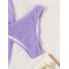 imageMakeMeChic Womens 3 Piece Bathing Suits Halter Ring Bikini Set with Cover Up SkirtsLilac Purple B