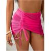 imageMakeMeChic Womens 3 Piece Bathing Suits Halter Ring Bikini Set with Cover Up SkirtsPink a