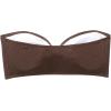 imageMakeMeChic Womens Bandeau Bikini Top Knot Front Strapless Swimsuit Bathing TopsCoffee Brown