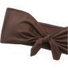 imageMakeMeChic Womens Bandeau Bikini Top Knot Front Strapless Swimsuit Bathing TopsCoffee Brown