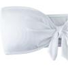 imageMakeMeChic Womens Bandeau Bikini Top Knot Front Strapless Swimsuit Bathing TopsWhite