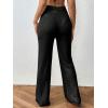 imageMakeMeChic Womens Crochet Beach Pant Drawstring Waist Bikini Swimsuits Sheer Mesh Cover Up PantsBlack