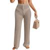 imageMakeMeChic Womens Crochet Beach Pant Drawstring Waist Bikini Swimsuits Sheer Mesh Cover Up PantsKhaki