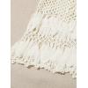imageMakeMeChic Womens Crochet Drawstring Knitted High Waisted Swimsuit Mini Cover Up Beach SkirtBeige