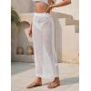 imageMakeMeChic Womens Crochet Skirt Swimsuit Cover Up Sheer Beach Skirts SwimwearWhite