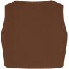 imageMakeMeChic Womens Crop Tank Top Ribbed Twist Front Sexy Cute Going Out TopsBrown