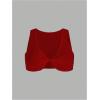 imageMakeMeChic Womens Crop Tank Top Ribbed Twist Front Sexy Cute Going Out TopsRed