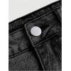 imageMakeMeChic Womens Denim Skirt High Waist Bow Pocket Bodycon Y2K Mini Jean SkirtsBlack