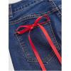 imageMakeMeChic Womens Denim Skirt High Waist Bow Pocket Bodycon Y2K Mini Jean SkirtsMedium Wash a