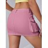 imageMakeMeChic Womens Denim Skirt Y2K Denim Skort Low Rise Mini Jean SkirtPink