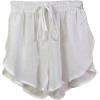 imageMakeMeChic Womens Drawstring Waist Bikini Cover Up Solid See Through Split Hem Beach Cover Up ShortsWhite