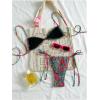 imageMakeMeChic Womens Floral Bikini Set Triangle Smocked Tie Side Boho Swimsuit BeachwearPink