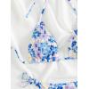 imageMakeMeChic Womens Floral Halter Tie Side High Cut Triangle Bikini Set Swimsuit Bathing SuitBlue Multi
