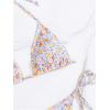 imageMakeMeChic Womens Floral Halter Tie Side High Cut Triangle Bikini Set Swimsuit Bathing SuitFloral Print