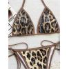 imageMakeMeChic Womens Floral Halter Tie Side High Cut Triangle Bikini Set Swimsuit Bathing SuitSequin Brown