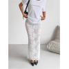 imageMakeMeChic Womens Floral Lace Sheer Maxi Skirt Bodycon Party Long SkirtsWhite