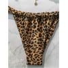 imageMakeMeChic Womens Floral Print 2 Piece Bikini Sets Tie Back Triangle Thong Bathing Suit SwimsuitLeopard Multi B