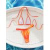 imageMakeMeChic Womens Halter Tie Side Triangle High Cut Bikini Set Bathing Suit SwimsuitOrange Multi