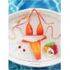 imageMakeMeChic Womens Halter Tie Side Triangle High Cut Bikini Set Bathing Suit SwimsuitOrange Multi