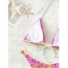 imageMakeMeChic Womens Halter Tie Side Triangle High Cut Bikini Set Bathing Suit SwimsuitPink Multi