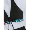 imageMakeMeChic Womens Halter Top Floral Swim Shorts Bikini Set 2 Piece Swimsuit Bathing SuitBlack Multi
