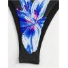 imageMakeMeChic Womens Halter Triangle Bikini Sets Floral 3 Piece Swimsuit Bathing Suit Cover Up Long SkirtBlackblue