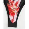 imageMakeMeChic Womens Halter Triangle Bikini Sets Floral 3 Piece Swimsuit Bathing Suit Cover Up Long SkirtBlackred