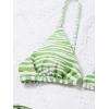 imageMakeMeChic Womens Halter Triangle Bikini Sets Leopard 3 Piece Swimsuit Bathing Suit Cover Up SkirtGreen