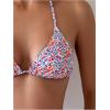 imageMakeMeChic Womens Halter Triangle Thong Bikini Sets High Cut Swimsuit Bathing Suit SwimwearDitsy Printed Floral