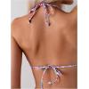 imageMakeMeChic Womens Halter Triangle Thong Bikini Sets High Cut Swimsuit Bathing Suit SwimwearDitsy Printed Floral