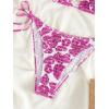 imageMakeMeChic Womens Halter Triangle Thong Bikini Sets High Cut Swimsuit Bathing Suit SwimwearHot Pink and White