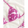 imageMakeMeChic Womens Halter Triangle Thong Bikini Sets High Cut Swimsuit Bathing Suit SwimwearHot Pink and White